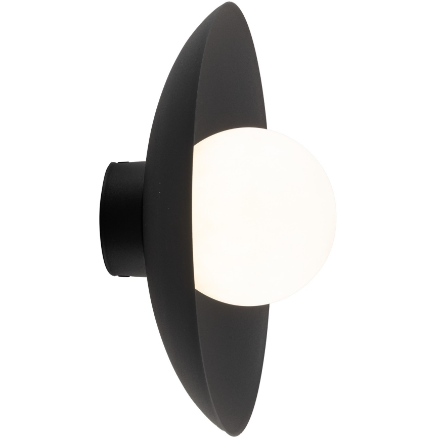 Seinävalaisin SLATE 1xG9/8W/230V halkaisija 28 cm musta