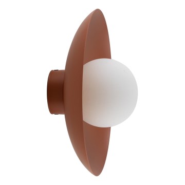 Seinävalaisin SLATE 1xG9/8W/230V halkaisija 28 cm tiili