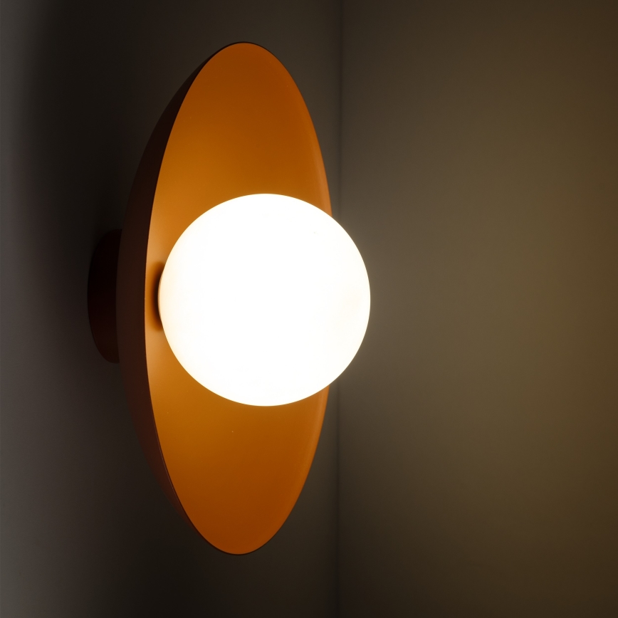 Seinävalaisin SLATE 1xG9/8W/230V halkaisija 28 cm tiili