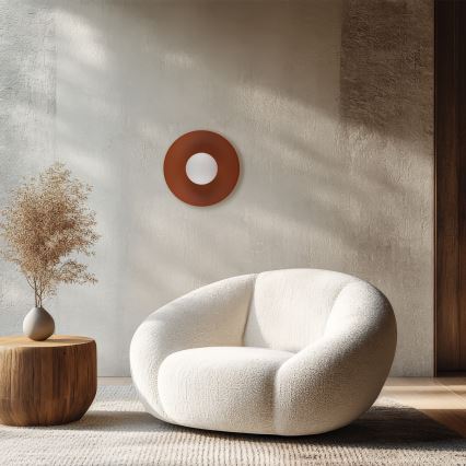 Seinävalaisin SLATE 1xG9/8W/230V halkaisija 28 cm tiili