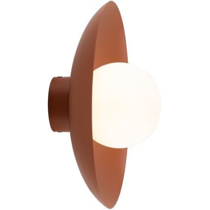 Seinävalaisin SLATE 1xG9/8W/230V halkaisija 28 cm tiili