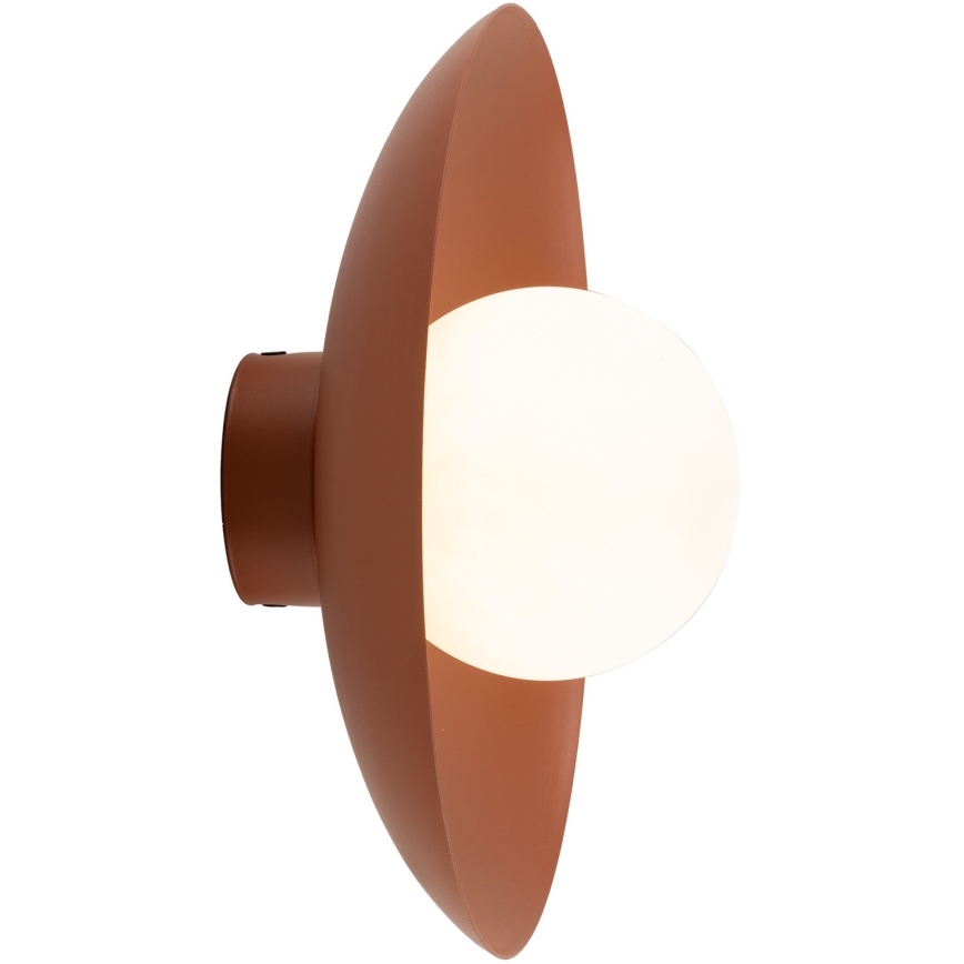 Seinävalaisin SLATE 1xG9/8W/230V halkaisija 28 cm tiili