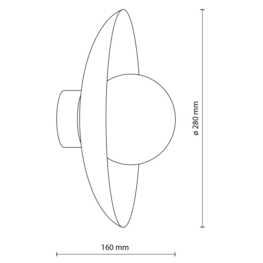 Seinävalaisin SLATE 1xG9/8W/230V halkaisija 28 cm tiili