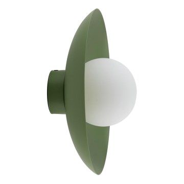 Seinävalaisin SLATE 1xG9/8W/230V halkaisija 28 cm vihreä