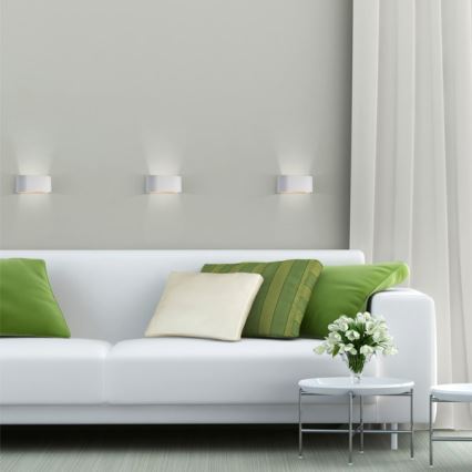 Seinävalaisin SQUALLA 1xG9/10W/230V valkoinen