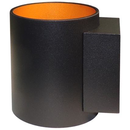 Seinävalaisin SQUALLA TUBA 1xG9/50W/230V musta/kultainen