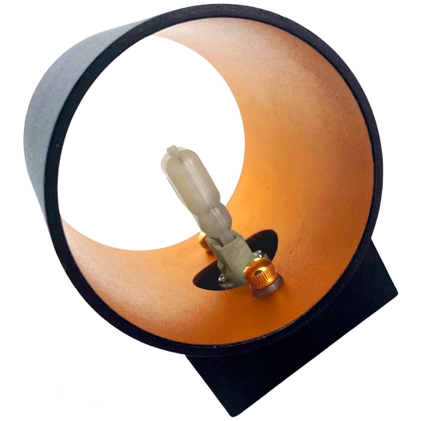 Seinävalaisin SQUALLA TUBA 1xG9/50W/230V musta/kultainen