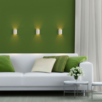 Seinävalaisin SQUALLA TUBA 1xG9/50W/230V valkoinen/kultainen