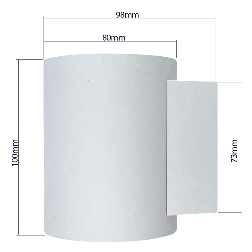 Seinävalaisin SQUALLA TUBA 1xG9/50W/230V valkoinen/kultainen