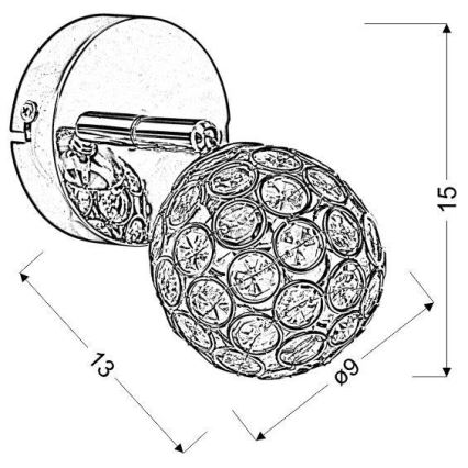 Seinävalaisin STARLET 1xG9/40W/230V