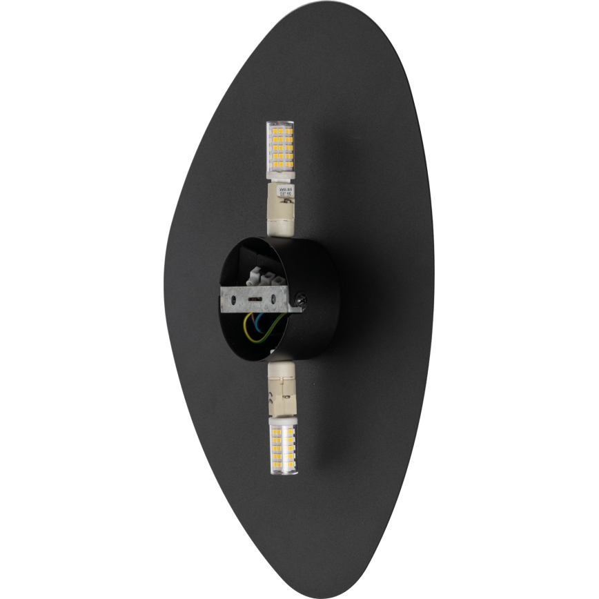 Seinävalaisin STONE 2xG9/8W/230V 30x39 cm musta