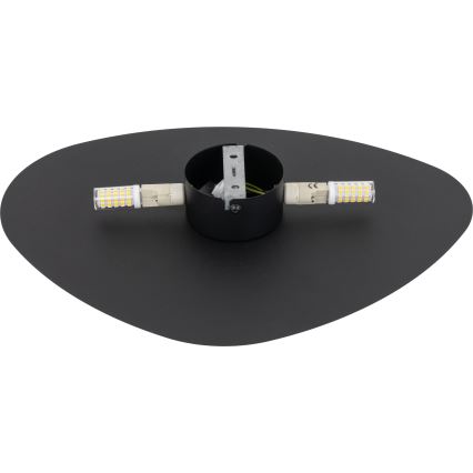 Seinävalaisin STONE 2xG9/8W/230V 30x39 cm musta