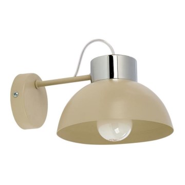 Seinävalaisin TEDI 1xE27/60W/230V beige/kiiltävä kromi