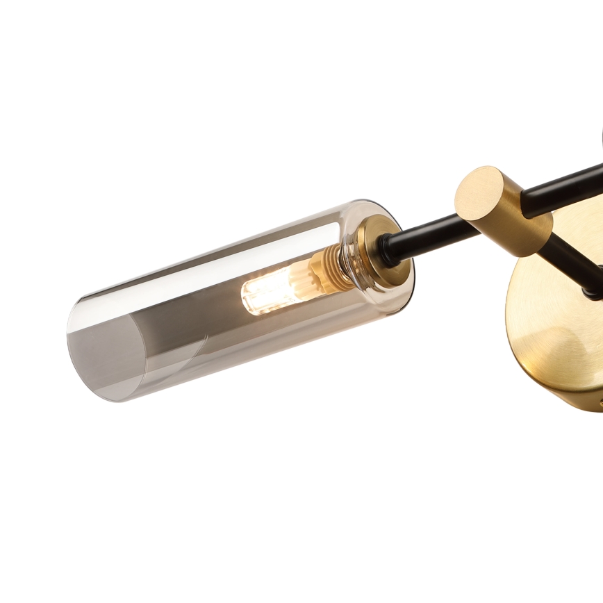Seinävalaisin TESSA 2xG9/5W/230V messinki/savunmusta