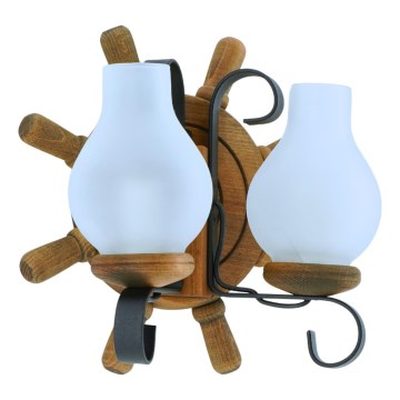 Seinävalaisin TIMONA 2xE14/40W/230V pyökki