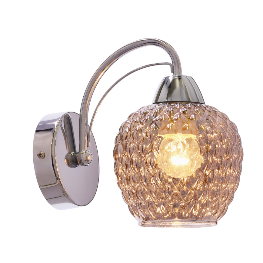 Seinävalaisin TOBIAS 1xE27/40W/230V kiiltävä kromi