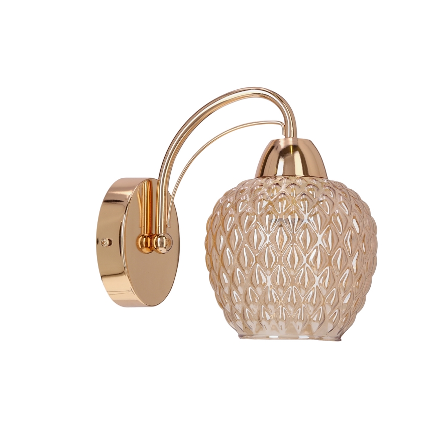 Seinävalaisin TOBIAS 1xE27/40W/230V Ruusukulta