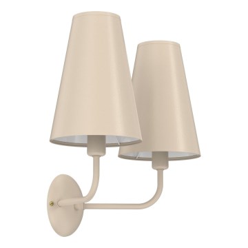 Seinävalaisin TORTOLA 2xE14/15W/230V beige