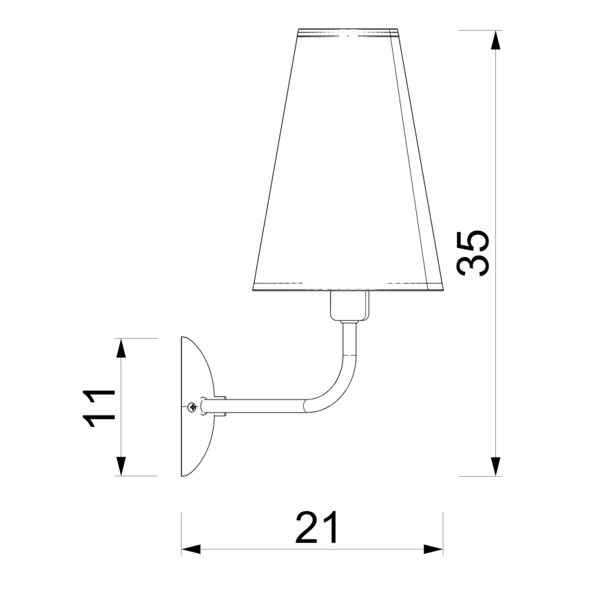 Seinävalaisin TORTOLA 2xE14/15W/230V beige
