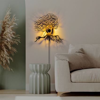 Seinävalaisin TREE WOMAN 1xE27/40W/230V musta