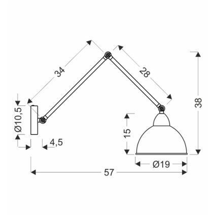 Seinävalaisin TRUCK 1xE27/40W/230V kultainen/musta