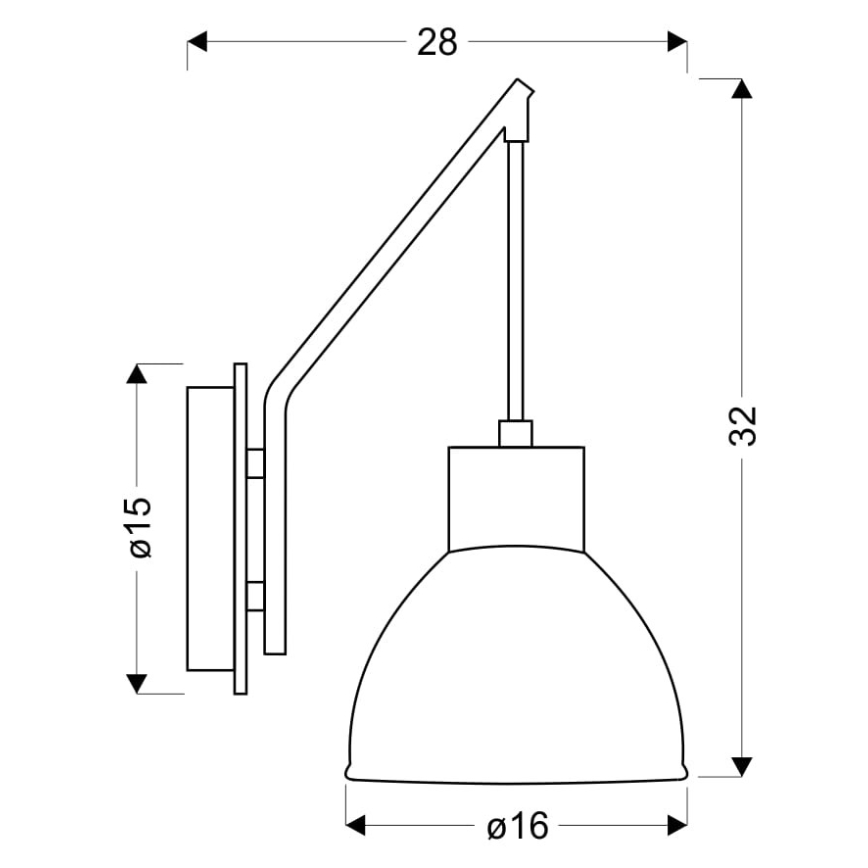 Seinävalaisin VARIO 1xE27/60W/230V Koivu