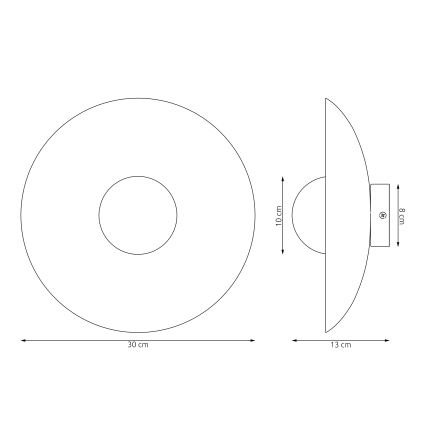Seinävalaisin VIBEZ 1xG9/8W/230V valkoinen