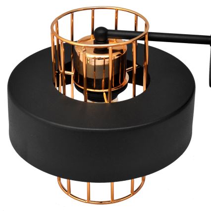 Seinävalaisin VOLTA 1xE27/15W/230V 23 cm musta/kultainen