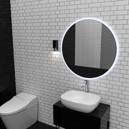 Seinävalaisin WALL 1xGU10/8W/230V musta/kiiltävä kromi