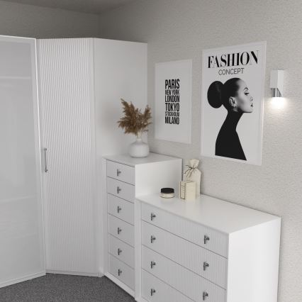 Seinävalaisin WALL 1xGU10/8W/230V valkoinen/kiiltävä kromi