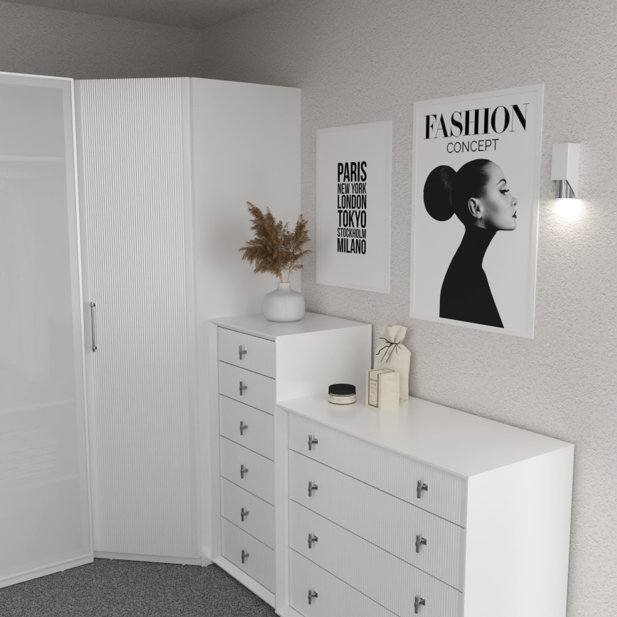 Seinävalaisin WALL 1xGU10/8W/230V valkoinen/kiiltävä kromi