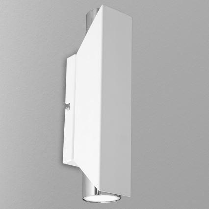 Seinävalaisin WALL 2xGU10/8W/230V valkoinen/kiiltävä kromi