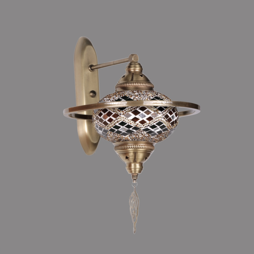 Seinävalaisin YENI 1xE27/40W/230V pronssinvärinen