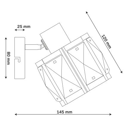 Seinävalaisin ZAHARA 1xE27/10W/230V musta
