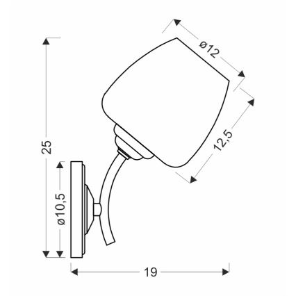 Seinävalaisin ZINA 1xE27/40W/230V