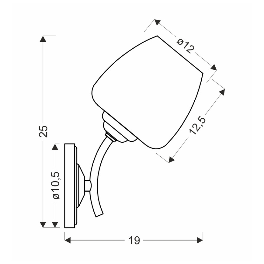 Seinävalaisin ZINA 1xE27/40W/230V