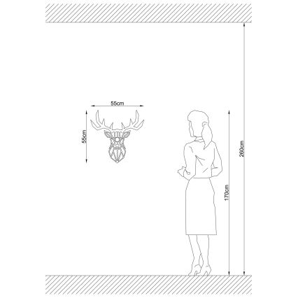 Seinävalo 1xE27/100W/230V