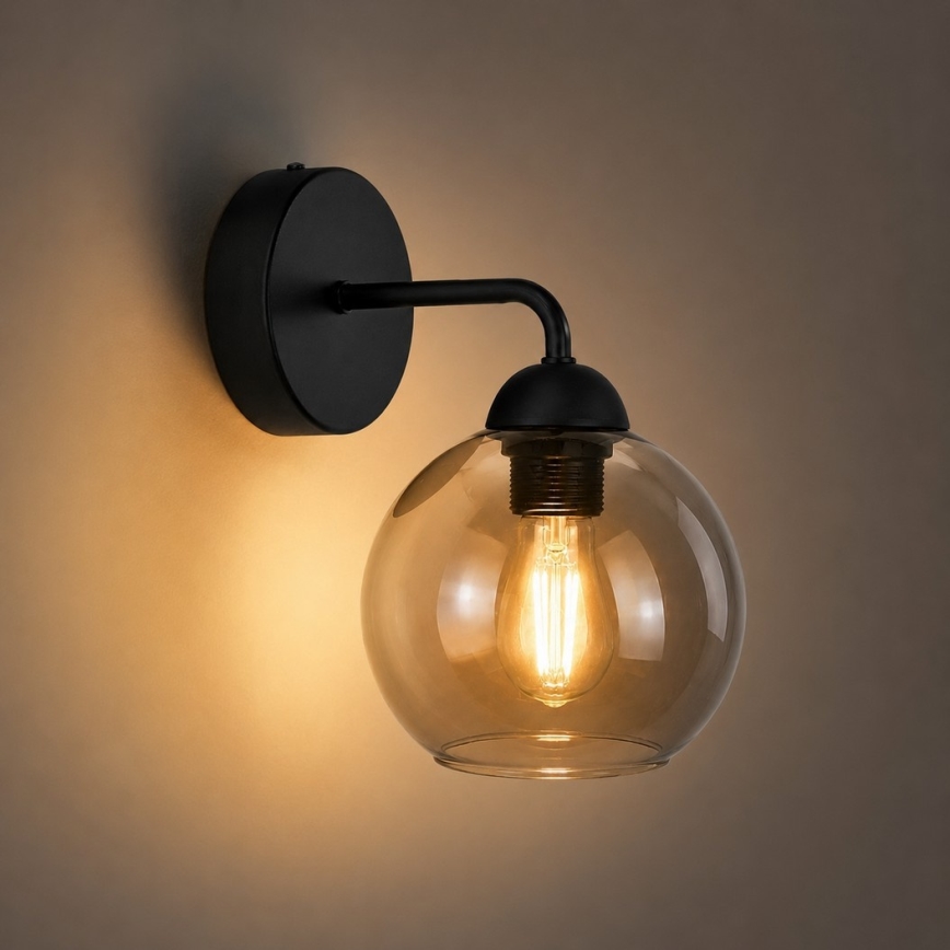 Seinävalo OSMO 1xE27/60W/230V musta