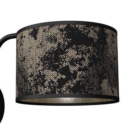 Seinävalo SATINO 1xE27/60W/230V musta/kulta