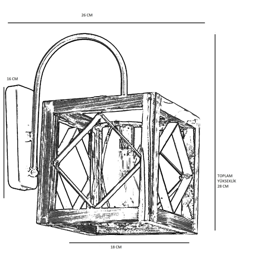 Seinävalo ZIKZAK 1xE27/60W/230V