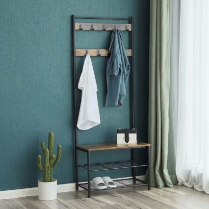 Seisova naulakko NAVOR, ruskea/musta