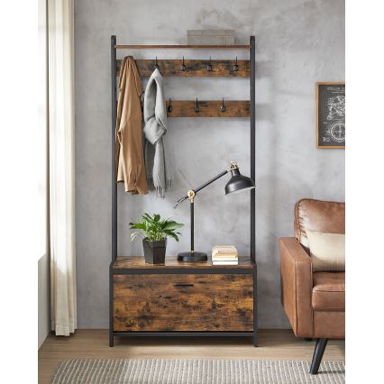 Seisova naulakko NAVOR ruskea/musta