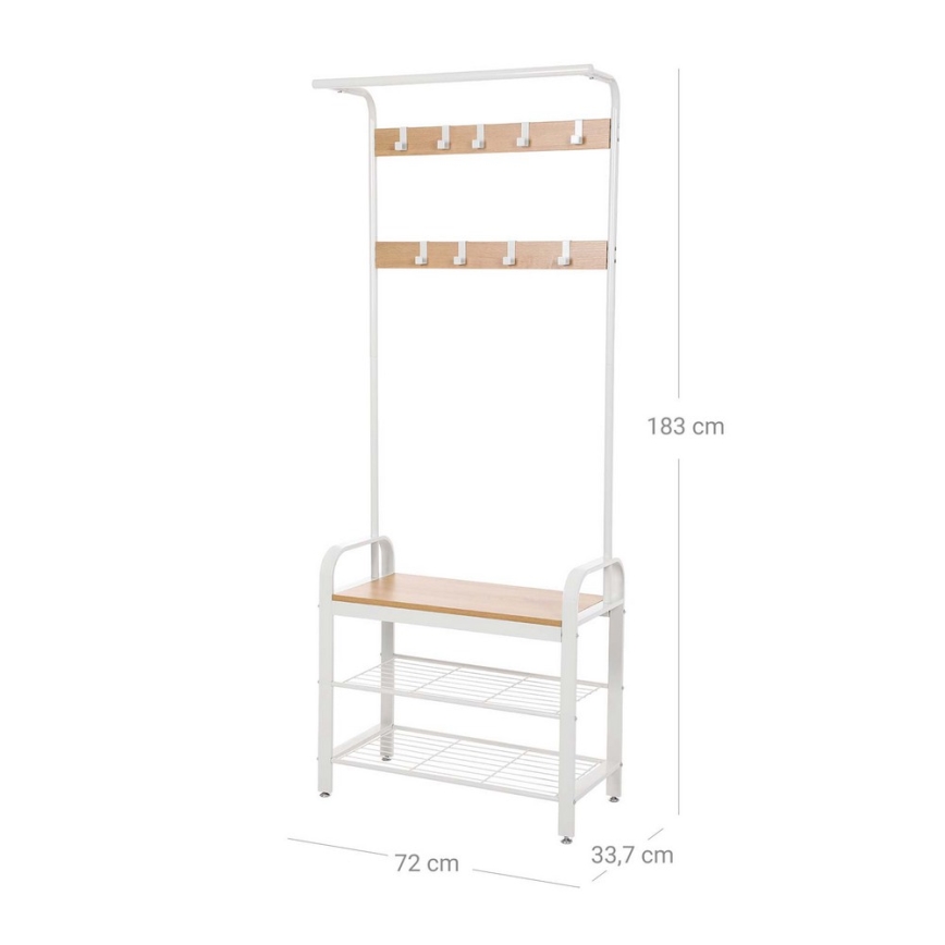 Seisova naulakko NAVOR ruskea/valkoinen