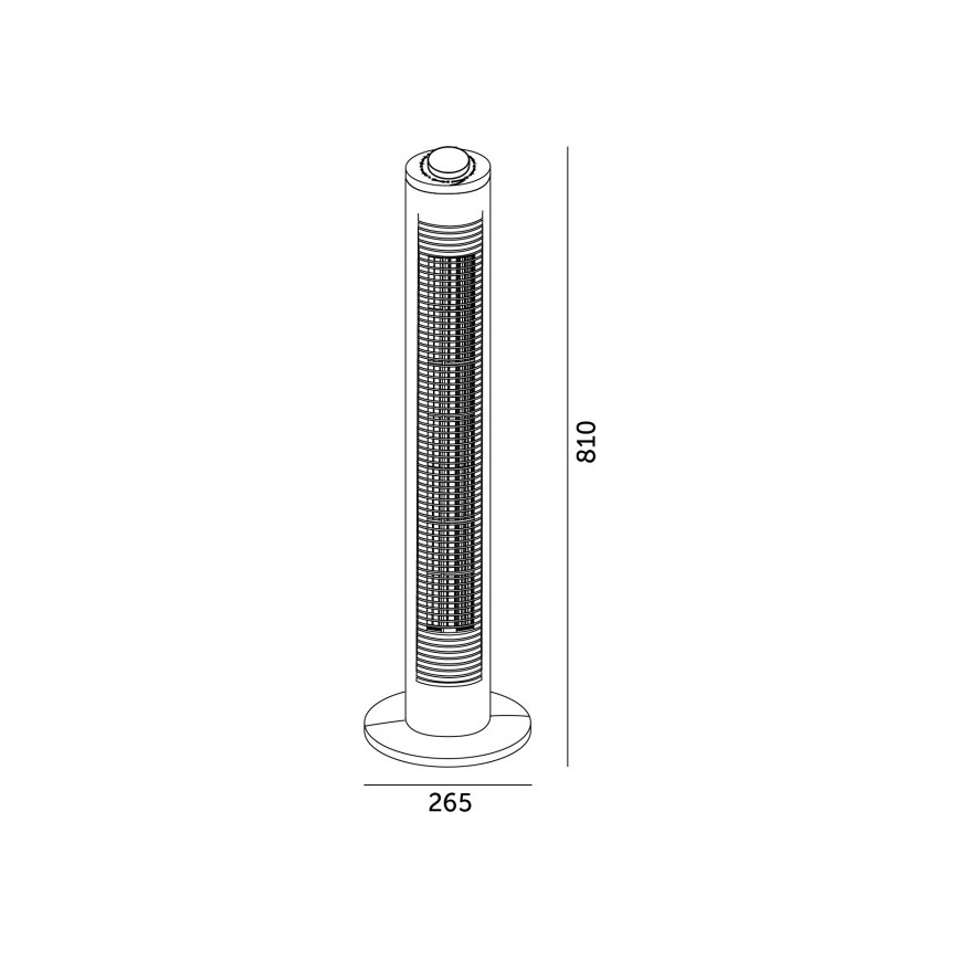 Seisova tuuletin VENLO 45W/230V 81 cm musta