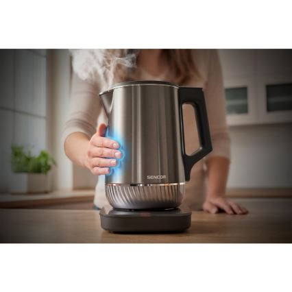 Sencor - 1,7 l vedenkeitin säädettävällä lämpötilalla 1800W/230V ruostumaton teräs
