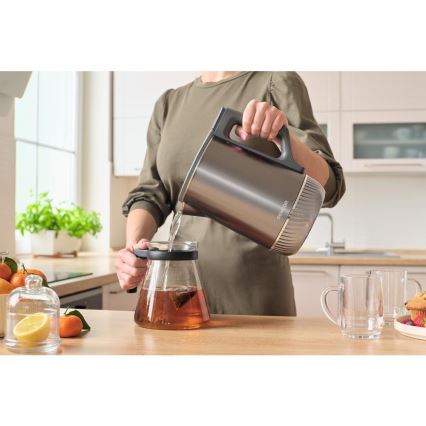 Sencor - 1,7 l vedenkeitin säädettävällä lämpötilalla 1800W/230V ruostumaton teräs