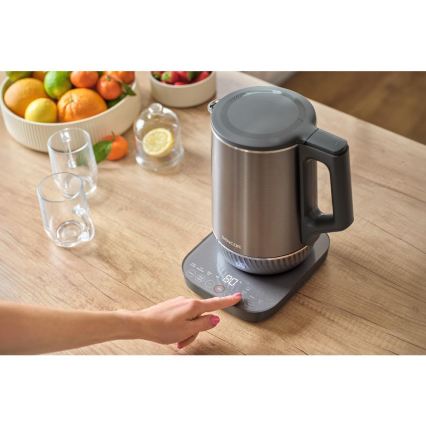 Sencor - 1,7 l vedenkeitin säädettävällä lämpötilalla 1800W/230V ruostumaton teräs