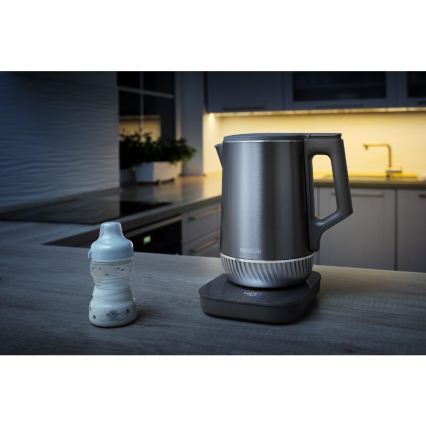 Sencor - 1,7 l vedenkeitin säädettävällä lämpötilalla 1800W/230V ruostumaton teräs