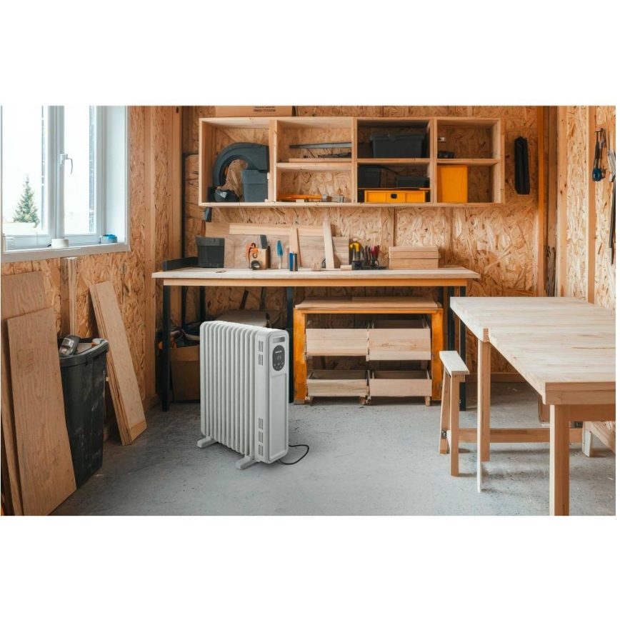Sencor - Öljylämmitin 13 lamellia 1000/2500W/230V valkoinen + kaukosäädin