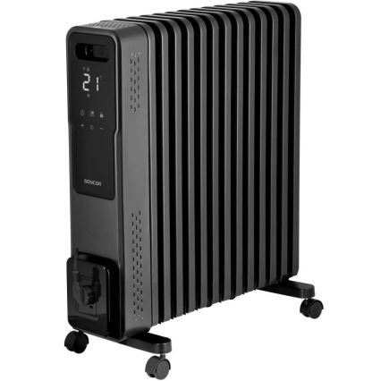 Sencor - 13-osainen öljytäytteinen patteri 1000/1500/2730 W/230 V Wi-Fi musta